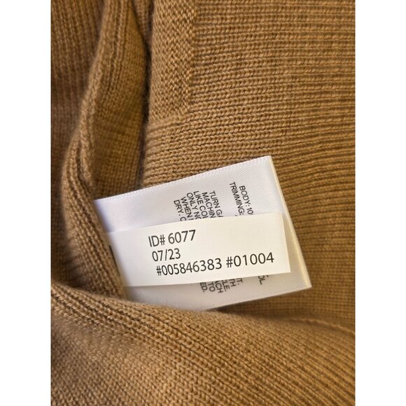 Express Merino Wool V-Neck Sweater Mens Sz L Beige/Tan Lightweight Knit Pullover - Picture 7 of 10